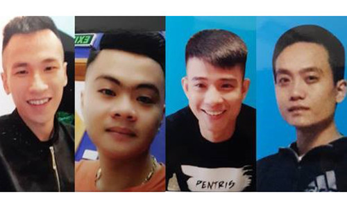 Nhóm nghi can liên quan đến vụ nổ súng khiến chị Phạm Thị H.Y. bị thương.