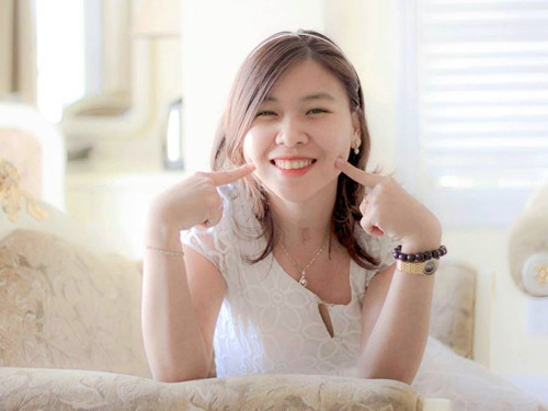 Chị Trân vui vẻ với hiện tại.