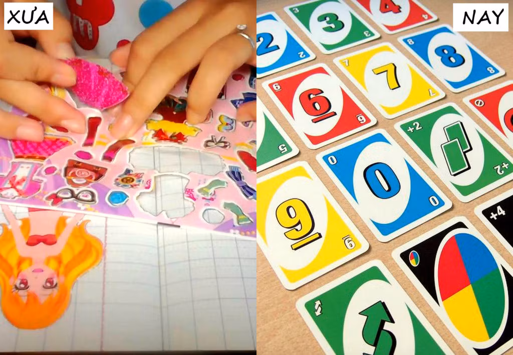 Chơi tranh là thú vui thường thấy ở học sinh thời xưa, từ tranh búp bê, siêu nhân cho tới hình các diễn viên trong bộ phim nổi tiếng. Trong khi đó, nhiều học sinh thời nay lại thích chơi Uno vào thời gian rảnh rỗi.