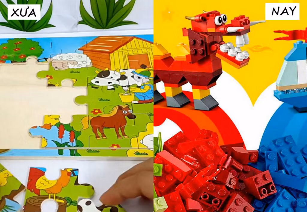 Thay vì ghép hình, nhiều trẻ em thời nay thích chơi lego hơn.