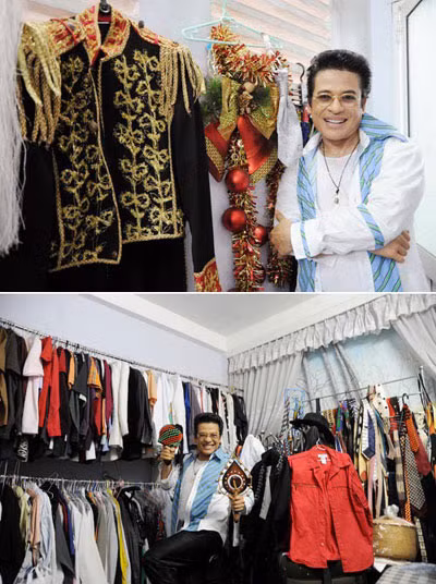 "Kho trang phục" với hơn 1000 bộ trang phục được anh sưu tầm khắp nơi.