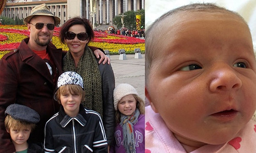 Maslin và Norris tin rằng bé Violet là món quà từ 3 đứa con xấu số (Ảnh: Gia đình Maslin/AAP)