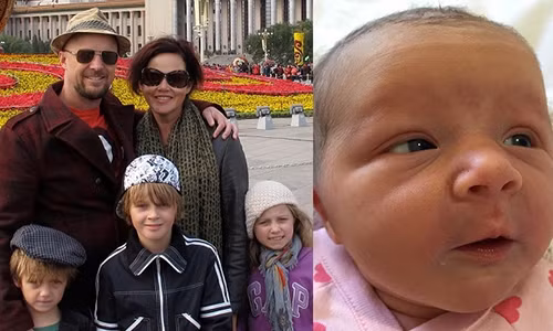 Maslin và Norris tin rằng bé Violet là món quà từ 3 đứa con xấu số (Ảnh: Gia đình Maslin/AAP)