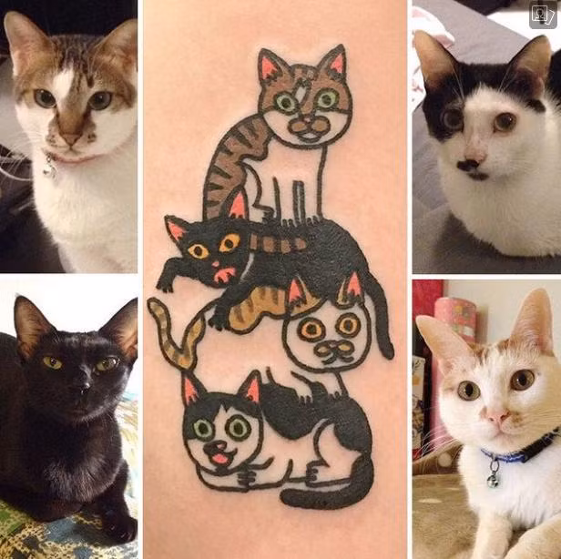 Trào lưu xăm mình bằng hình thú cưng vừa thể hiện tình yêu với động vật lại rất sáng tạo, độc đáo không đụng hàng, đó chính là điểm hút giới trẻ Hàn. Các "boss" với nhiều tư thế ngả ngớn, đáng yêu được ghi lại chân thực, y như thực tế, toát lên vẻ đáng yêu của con vật. Hơn nữa, các hình xăm thú cưng đều được vẽ cách điệu nhưng vẫn mang đặc điểm, thần thái hồn nhiên, đáng yêu. Tùy theo sở thích và cá tính, bạn có thể chọn kích cỡ hình xăm cũng như vị trí để mang các "thánh diễn sau" này đi khắp nơi.