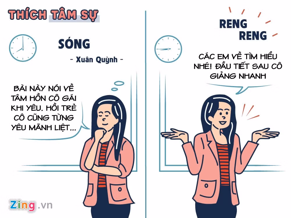 Thầy cô trẻ hay trải lòng tâm sự thường được học trò yêu mến. "Cô dạy Giáo dục Công dân hồi cấp 2 không chỉ truyền đạt kiến thức mà còn dạy chúng mình nhiều bài học cuộc sống quý giá. Cô không may mất cánh tay phải vì tai nạn, song vẫn quyết tâm tập viết bằng tay trái để tiếp tục đứng lớp khiến mình và các bạn luôn nể phục", Mai Lê (19 tuổi, Hà Giang) nói.