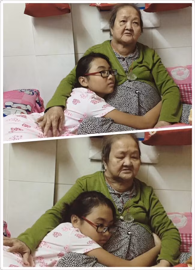 Những phút nhõng nhẽo của Phương Mỹ Chi bên cạnh người thân trong gia đình.