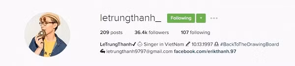 Instagram khi đó cũng không còn thấy sự xuất hiện của cái tên quen thuộc Erik.