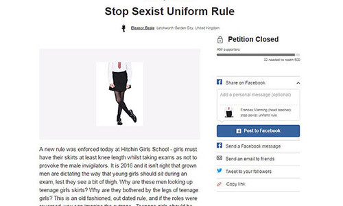 Đồng phục của nữ sinh trường Hitchin Girls.