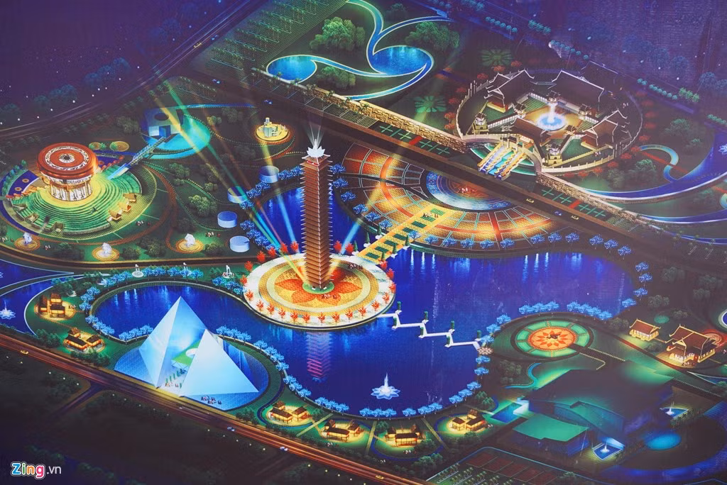 Ở phương án thứ hai, ngoài các hạng mục trên, có thêm quảng trường và khu nhà điển hình các dân tộc thiểu số. Quảng trường rộng 2,75 ha (tương đương với quảng trường Ba Đình Hà Nội hiện nay). Phương án này cũng có tổng mức đầu tư khoảng 2.520 tỷ đồng, trong đó vốn ngân sách gần 780 tỷ đồng, còn lại 1.740 tỷ đồng là ngân sách xã hội hóa.