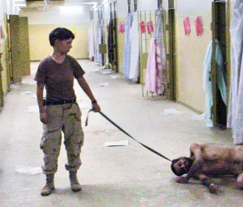 Nhà tù Abu Ghraib, cách Baghdad, Iraq 24 km về phía Tây, đã là nhà tù vào loại khét tiếng nhất thế giới. Theo ước tính, hàng nghìn tù nhân đã bị tra tấn và thiệt mạng tại đây. Đáng lên án hơn, ở đây cũng chứng kiến nhiều phụ nữ và trẻ em phải chịu những hình phạt nặng nề, thậm chí mất mạng. Ngoài ra các cai ngục còn sử dụng các biện pháp tra tấn dã man như: chụp hình tra tấn, bắt tù nhân khỏa thân.