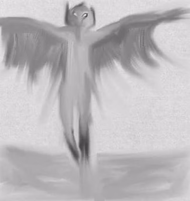 Người cú được nhìn thấy đầu tiên vào ngày 17/4/1976 tại Mawnan, Cornwall khi đang bay lơ lửng trên tháp nhà thờ. Đến tháng 8/1978 thì tất cả các vùng lân cận của nhà thờ này đều nhìn thấy khuôn mặt kỳ lạ và hình dáng khá giống người của con cú này.