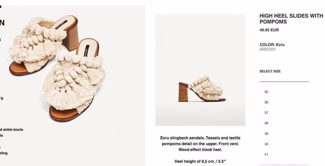 Đôi giày minh họa của sản phẩm trên website.