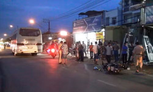 Hiện trường vụ tai nạn.