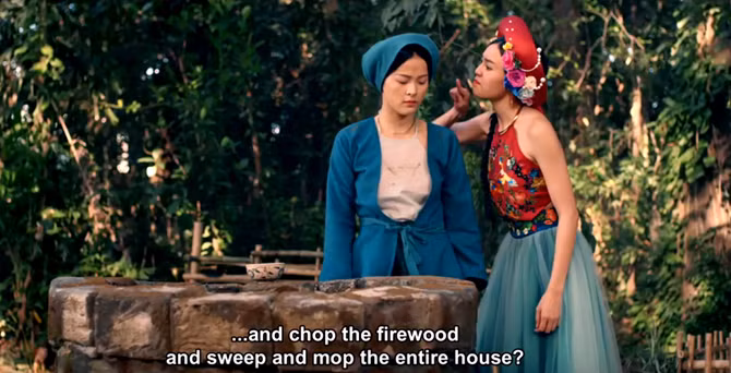 Nếu như không có những cảnh tình cảm cùng thái tử được thể hiện tròn vẹn thì không gì cứu được vai Tấm khá mờ nhạt của Hạ Vi. Chốt lại với vai diễn này, khán giả chỉ nhớ rằng “Hạ Vi rất đẹp!”