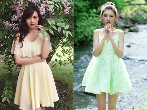 Vẻ đẹp ngây thơ, mỏng manh của hai nữ diễn viên.