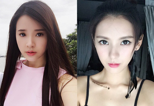 Giống nhau từ chân mày đến khuôn miệng.