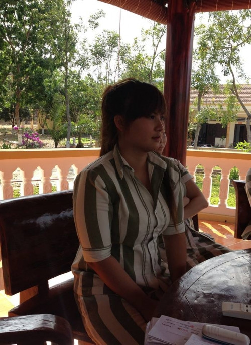 Phạm nhân Thảo đang trò chuyện với PV.
