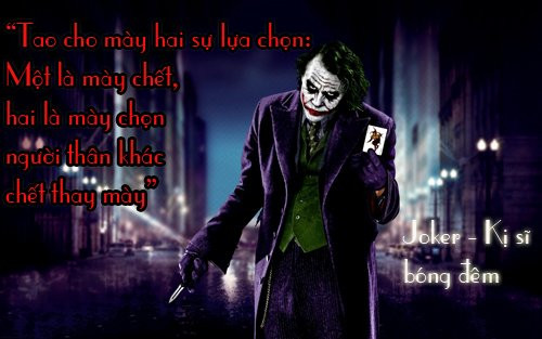 Cách cho kẻ thù chết của Joker quả thật không giống ai.