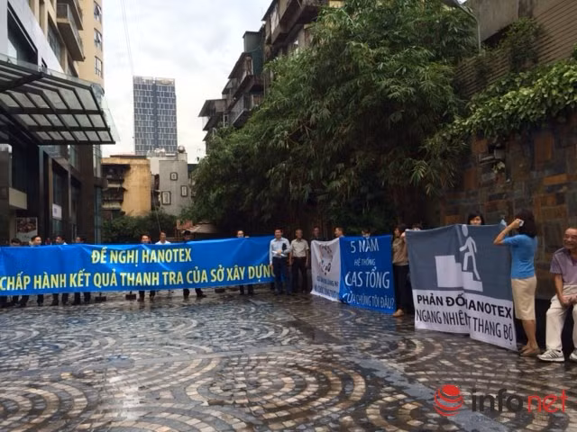 Mặc dù Sở Xây dựng Hà Nội đã có kết luận về những sai phạm và yêu cầu chủ đầu tư khắc phục nhưng Hanotex vẫn "chây ì", "im lặng".