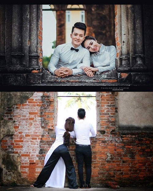 Nếu nhìn trực diện bạn sẽ bị đánh lừa, hãy quan sát đằng sau bức ảnh cưới đẹp lung linh, cô dâu đang tạo dáng đầy bá đạo.