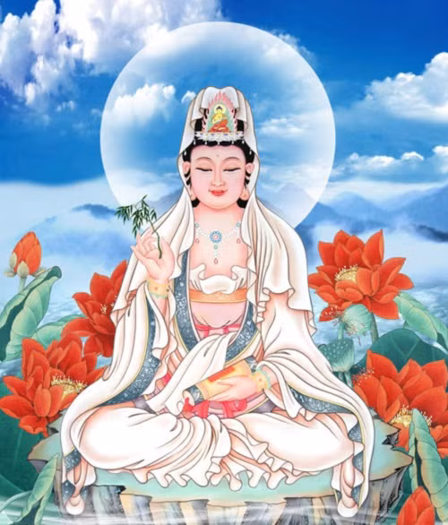 Nam mô đoan nghiêm thân, vô tỷ toại, Quan Âm Như Lai quả tu thập nhị nguyện.