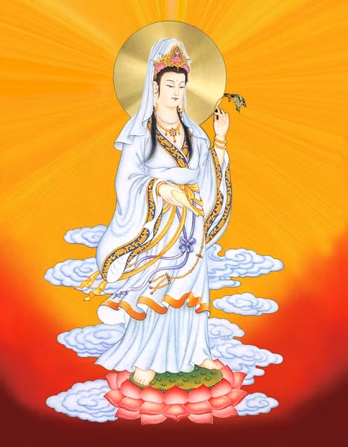 Nam mô Vô Lượng Thọ Phật cảnh giới, Quan Âm Như Lai Di Ðà thọ ký nguyện.