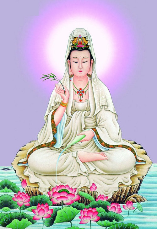 Nam mô tiền tràng phan, hậu bảo cái, Quan Âm Như Lai tiếp dẫn Tây Phương nguyện.