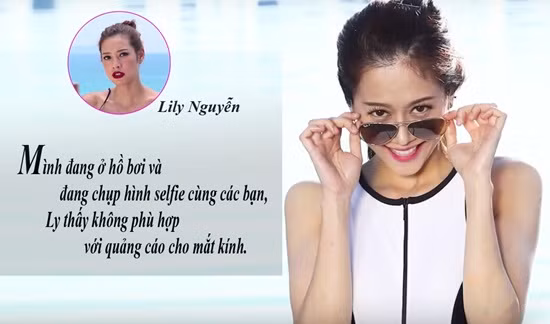 Lily Nguyễn (đội Hà Hồ) cũng không mấy hài lòng với thể hiện của Thiên An ở phần chụp ảnh với bodysuit. Chân dài gốc Canada cho rằng bạn đồng hành tạo dáng giống chụp ảnh selfie và cô không nghĩ phong cách đó phù hợp với ảnh quảng cáo mắt kính.
