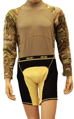 Trong bộ đồ này, quần lót bảo vệ được gọi là Lớp 1 (Tier I, hay protective under-garment - PUG). Lớp thứ hai (protective outer-garment - POG) cần mang bên ngoài quần dài bình thường. Lớp này là tập hợp các chi tiết bảo vệ mềm và cứng giống các bộ phận của áo giáp thông thường.