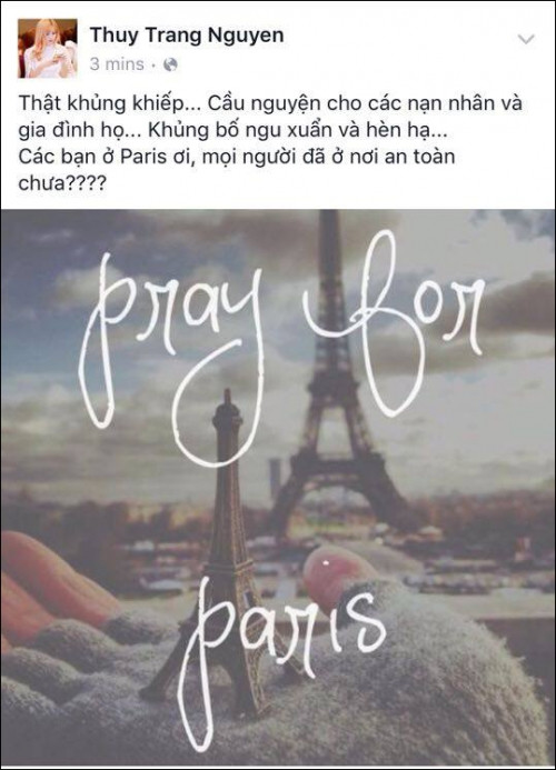 Trang Pháp bày tỏ sự bức xúc đến băng nhóm khủng bố.