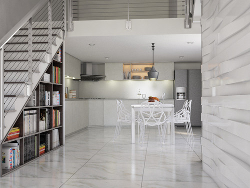 Phong cách thiết kế tầng một đơn giản mà vẫn có nét độc đáo riêng.