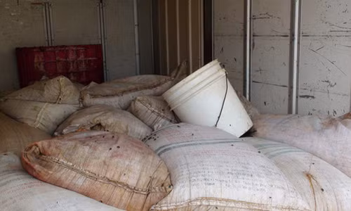 Chan xe tai cho noi tang dong vat thoi tuon xuong song Dong Nai