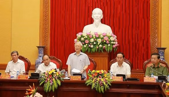 Tổng Bí thư Nguyễn Phú Trọng phát biểu tại buổi lễ. Ảnh: TTXVN.