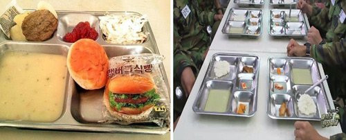Bữa ăn của lính trên phim và đời thực.