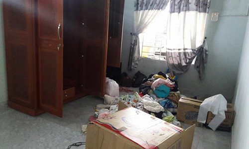 Trom tao ton dung ca xe tai di khoang do nha co giao