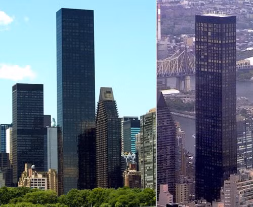 Tòa tháp Trump World Tower cao 861m với 90 tầng, là một trong những công trình đồ sộ nhất nước Mỹ.