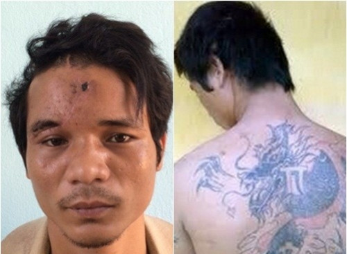 Chân dung tên trùm giang hồ với hình xăm cá chép hóa rồng.