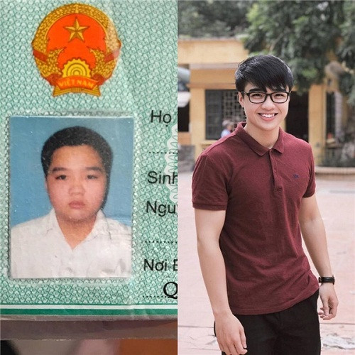 Chắc bạn bè của anh chàng này phải ngạc nhiên khi thấy cậu bạn khuôn mặt mũm mĩm này đã thành một hotboy.