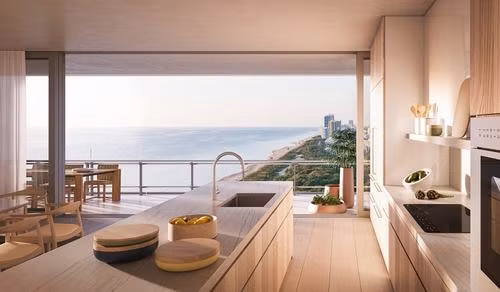 Nội thất sử dụng vật liệu tự nhiên với sự sắp xếp tinh tế.