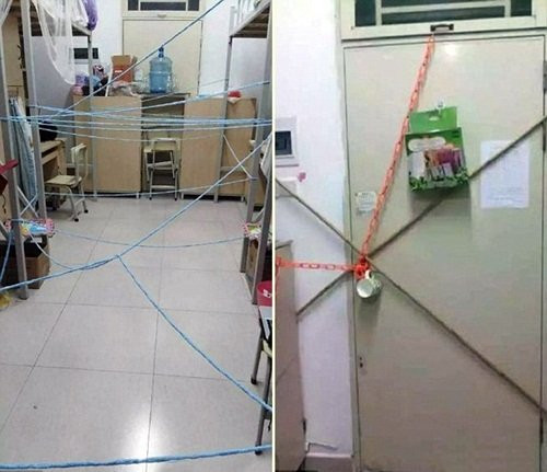 Họ thiết lập một mạng lưới như mạng laser trong phòng để bẫy trộm.