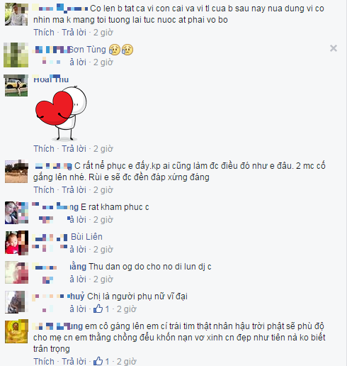 Những bình luận bày tỏ sự bức xúc về ông chồng của cộng đồng mạng.