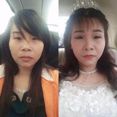 Cô dâu 23 tuổi sau khi "phù phép" make up thành cụ bà 73 tuổi khiến cộng đồng mạng xôn xao.