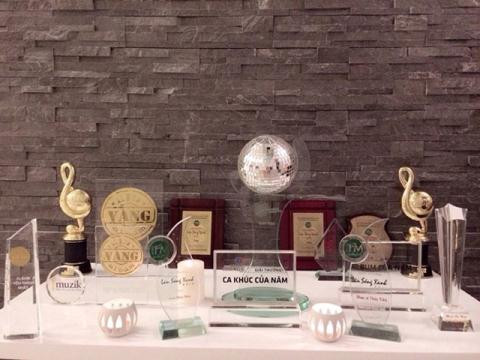 Một góc riêng để trưng bày các giải thưởng, huy chương của hai vợ chồng.