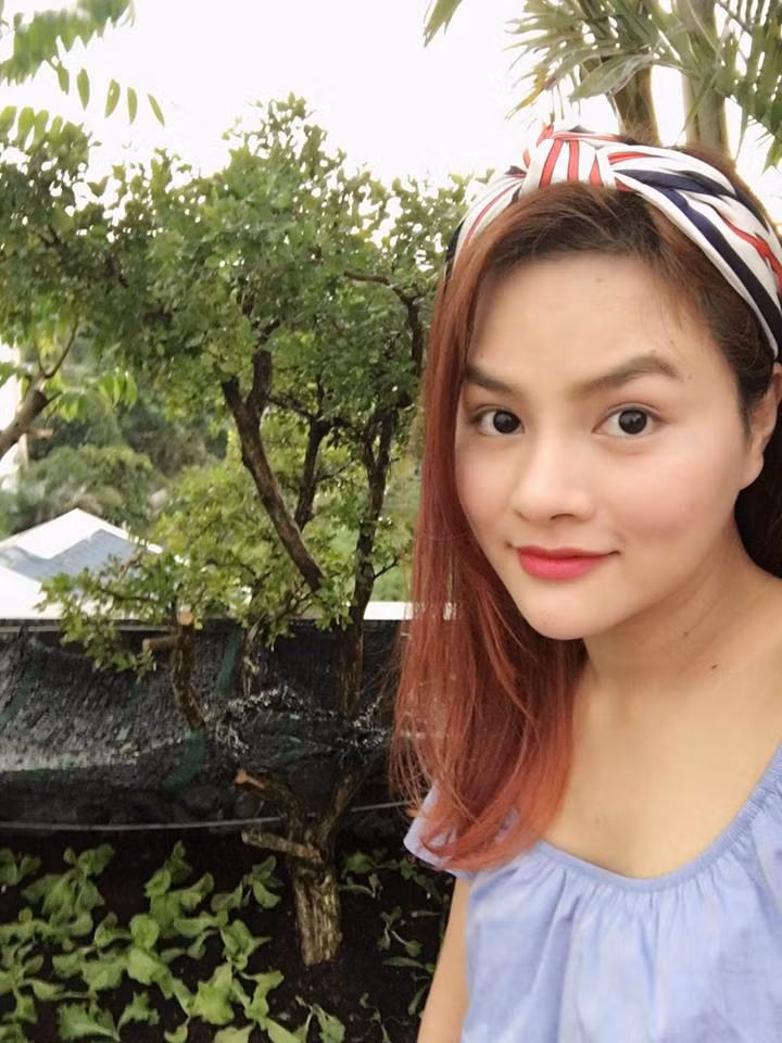 Vũ Thu Phương rất yêu khu vườn của gia đình.