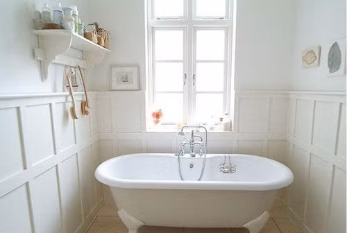 Phòng tắm tiệp màu hoàn toàn với căn nhà.