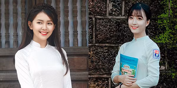 Ai đó từng nói, tuổi học trò thật đẹp, thật nên thơ như nụ cười của nàng thiếu nữ trong tà áo dài trắng tinh khôi, mơ màng. Và chắc chắn, nụ cười cùng vẻ ngoài xinh đẹp của 2 nữ sinh xứ Nghệ sau đây càng khiến bạn thêm yêu cái thời trong sáng ngây ngô ấy. Cùng là học sinh trường THPT Huỳnh Thúc Kháng (Nghệ An), cùng tham dự 1 cuộc thi Miss của trường, 2 cô nàng này đang là những cái tên được cộng đồng mạng săn đón bởi hình ảnh xinh đẹp trong trang phục áo dài.