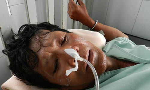 Ông Bông tại bệnh viện.