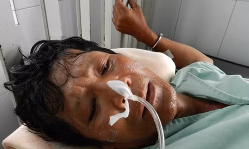 Ông Bông tại bệnh viện.