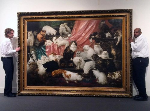 Bức tranh mèo cỡ "khủng" có tên "My Wife's Lovers"