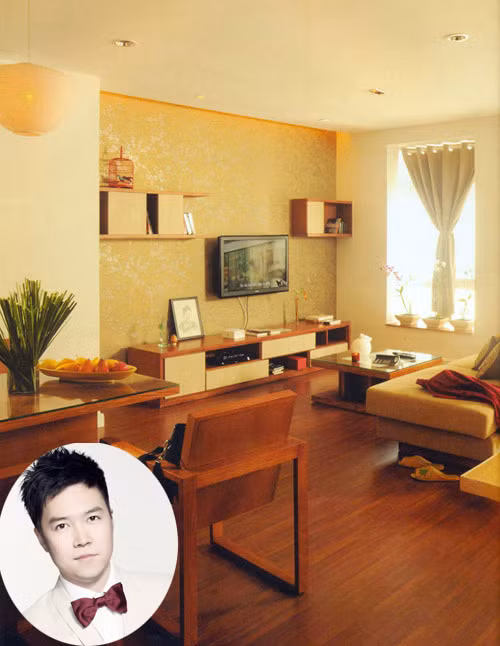 4. Lê Hiếu Sau khi vào Sài Gòn lập nghiệp nhiều năm ca sĩ Lê Hiếu mới dọn về sống trong căn hộ ở chung cư Sky Garden 3, Phú Mỹ Hưng, Quận 7. Căn hộ được một người bạn của anh, KTS Trần Hoàng Trung thiết kế. Sau khi nhìn thấy thành quả, Lê Hiếu khá bất ngờ và hài lòng với không gian cũng như cách bài trí phù hợp với tính cách của mình.